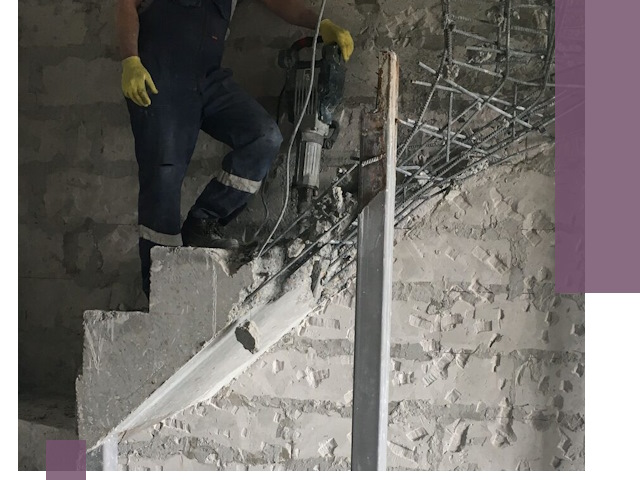 Демонтаж металлических и бетонных лестниц в Спасске-Дальнем