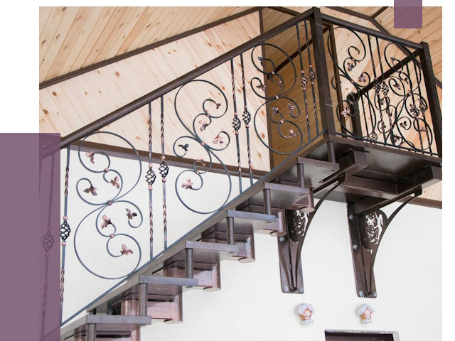 Кованые лестницы в Спасске-Дальнем от 80707 руб. под ключ
