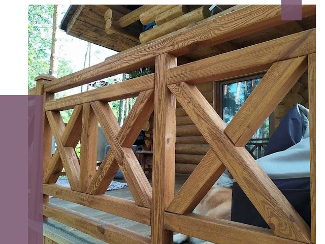 Деревянные перила под ключ в Спасске-Дальнем от 7760 руб. 