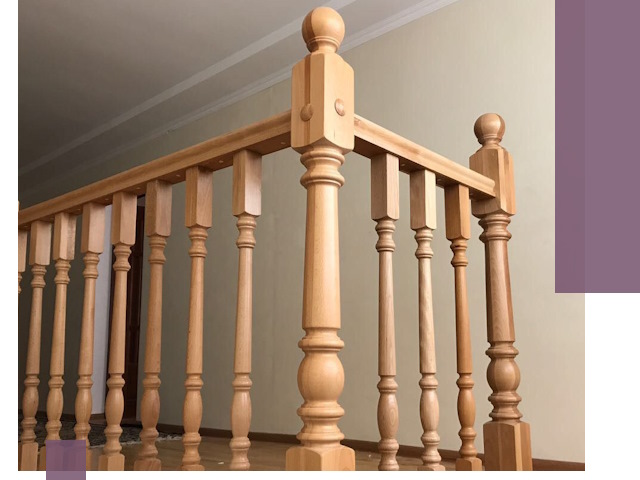 Деревянные перила на заказ в Спасске-Дальнем: монтаж и изготовление