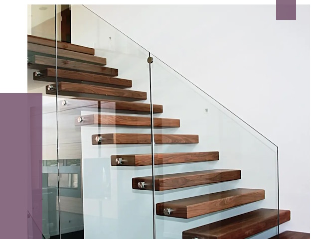 Стеклянные перила для лестницы в Спасске-Дальнем от 15003 руб.