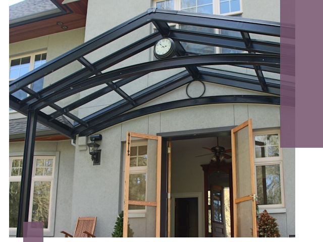 Изготовление и монтаж навесов и козырьков в Спасске-Дальнем