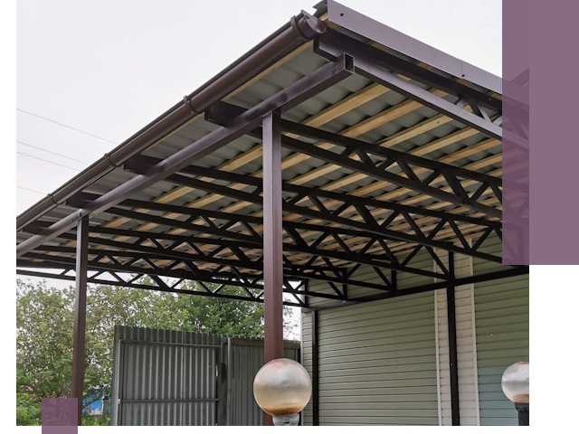 Навесы под ключ в Спасске-Дальнем: изготовление, монтаж и гарантия