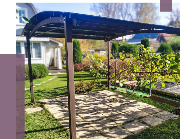 Навесы для дачи в Спасске-Дальнем от 12882 руб. под ключ — ПРОЛЁТ-Спс