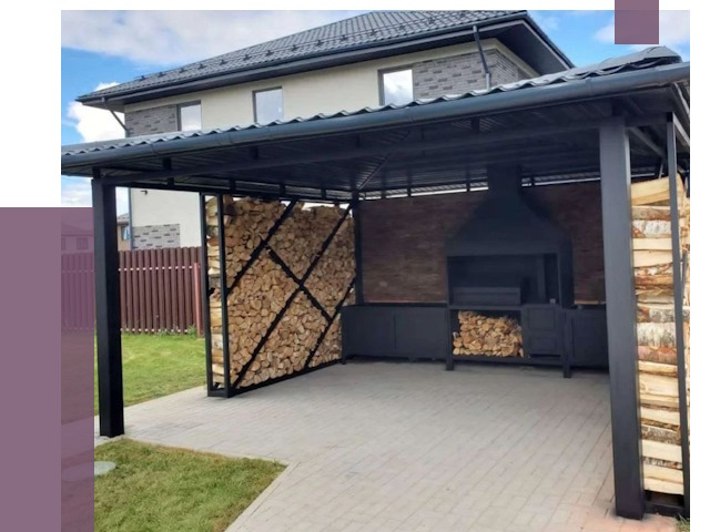 Навесы для барбекю в Спасске-Дальнем от 12882 руб. под ключ | ПРОЛЁТ-Спс