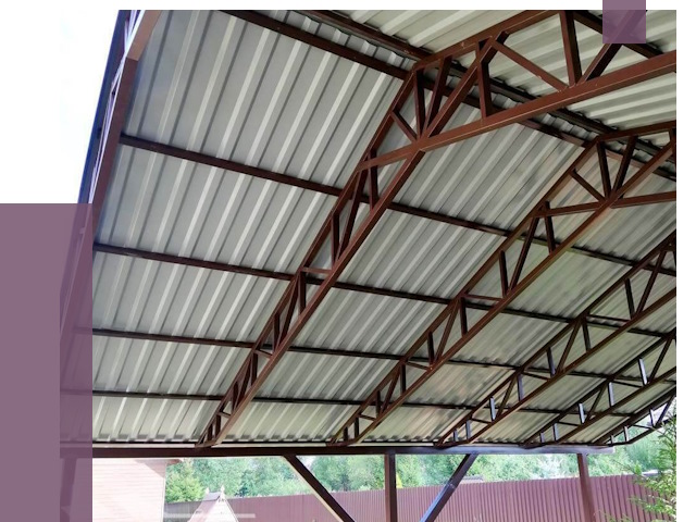 Навесы из профнастила в Спасске-Дальнем от 7450 руб. | ПРОЛЁТ-Спс