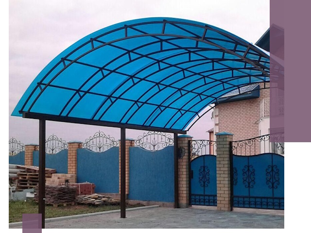 Арочные навесы под ключ в Спасске-Дальнем — изготовление и монтаж