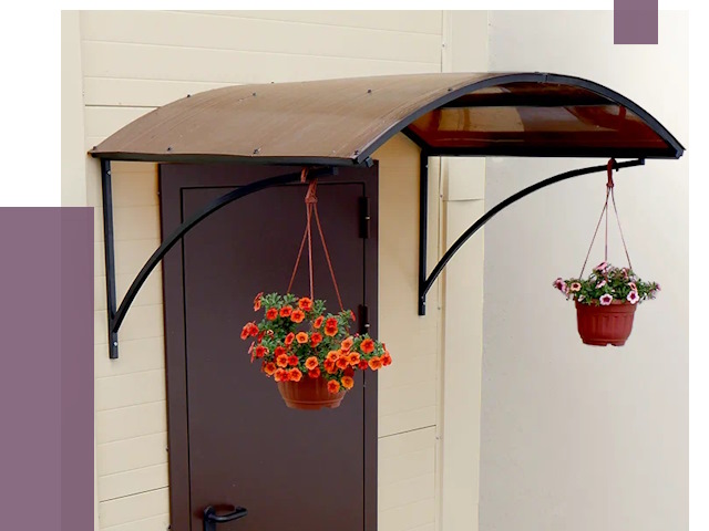 Козырьки над входом в Спасске-Дальнем от 15003 руб.  | ПРОЛЁТ-Спс