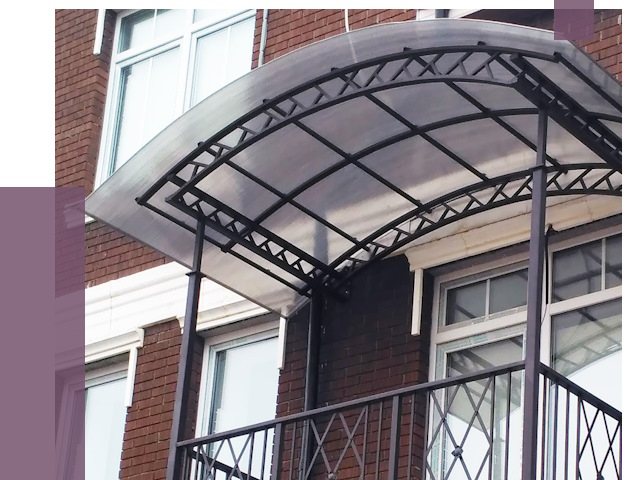 Козырьки над балконом в Спасске-Дальнем от 8743 руб. | ПРОЛЁТ-Спс