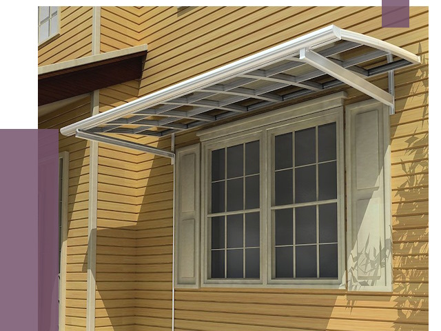 Козырьки над окнами в Спасске-Дальнем от 7709 руб. — монтаж, покупки | ПРОЛЁТ-Спс