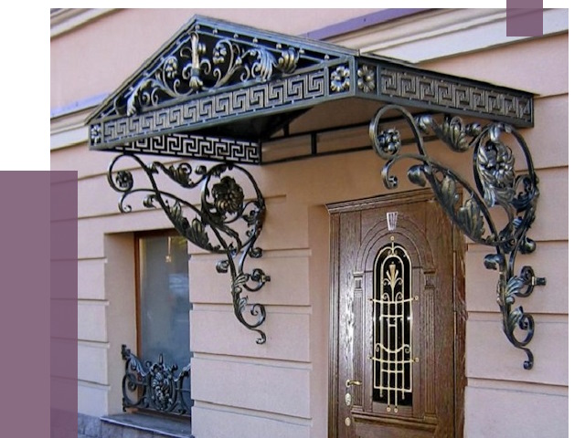Кованые козырьки в Спасске-Дальнем под ключ от 12882 руб. — ПРОЛЁТ