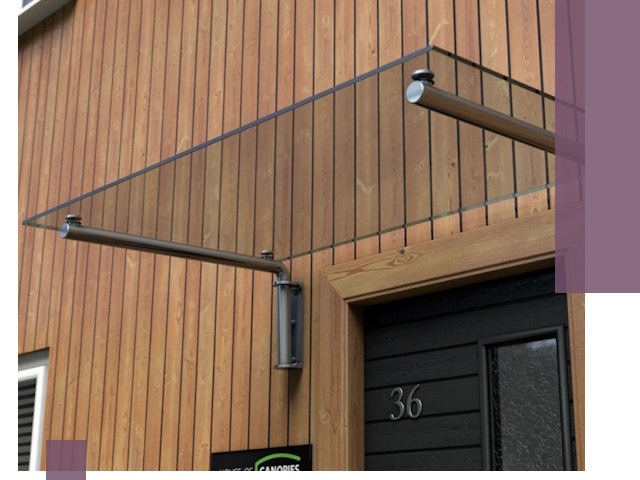 Стеклянные козырьки на входы и фасады в Спасске-Дальнем